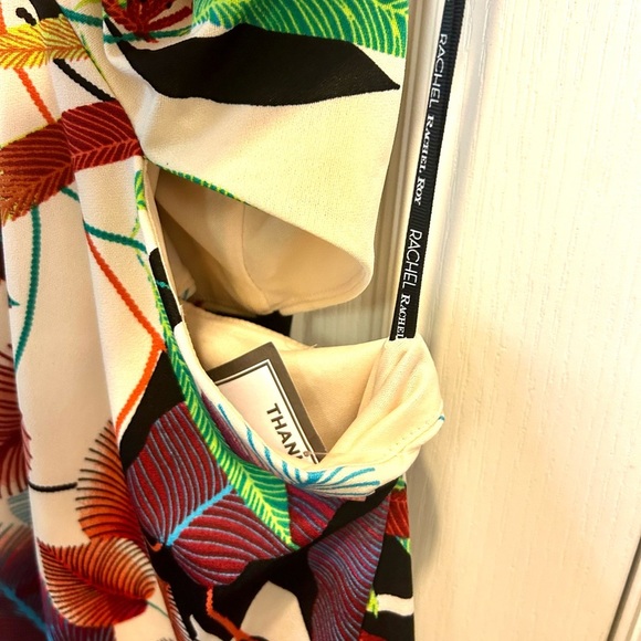 🌴NWT “Rachel Roy” White Vine Print Maxi Sundress w/ Waist Cutouts Size XL - Picture 7 of 17